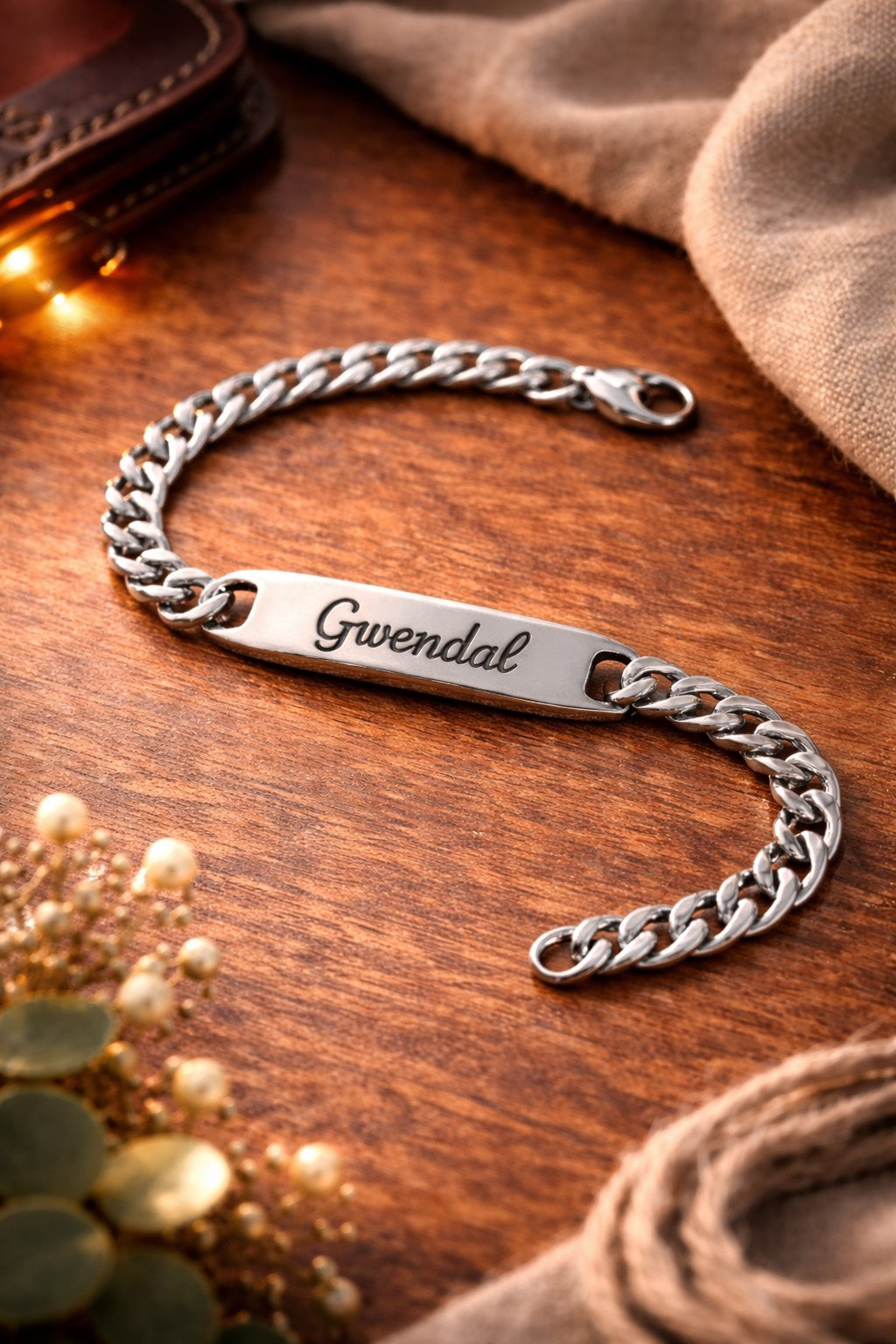 Gourmette gravé