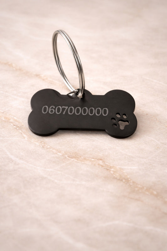 Médaillon pour chien Noir