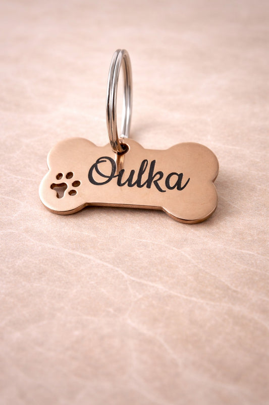 Médaillon pour chien Rose Gold